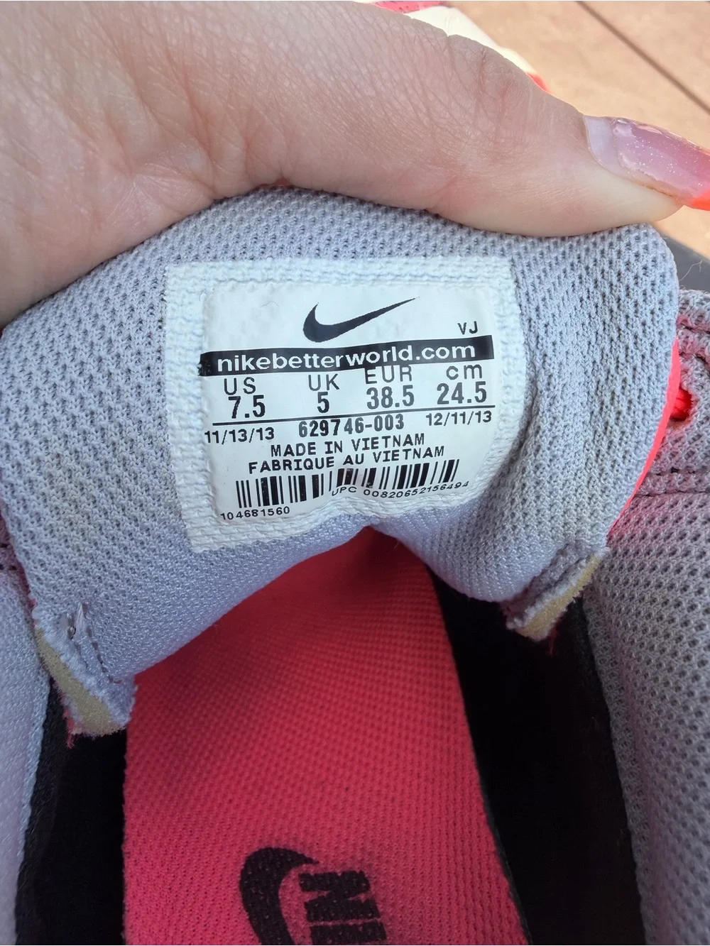 Nike Force Sky High Wedge Sneakers Women’s 7.5 Black Gray Neon Red Y2K
